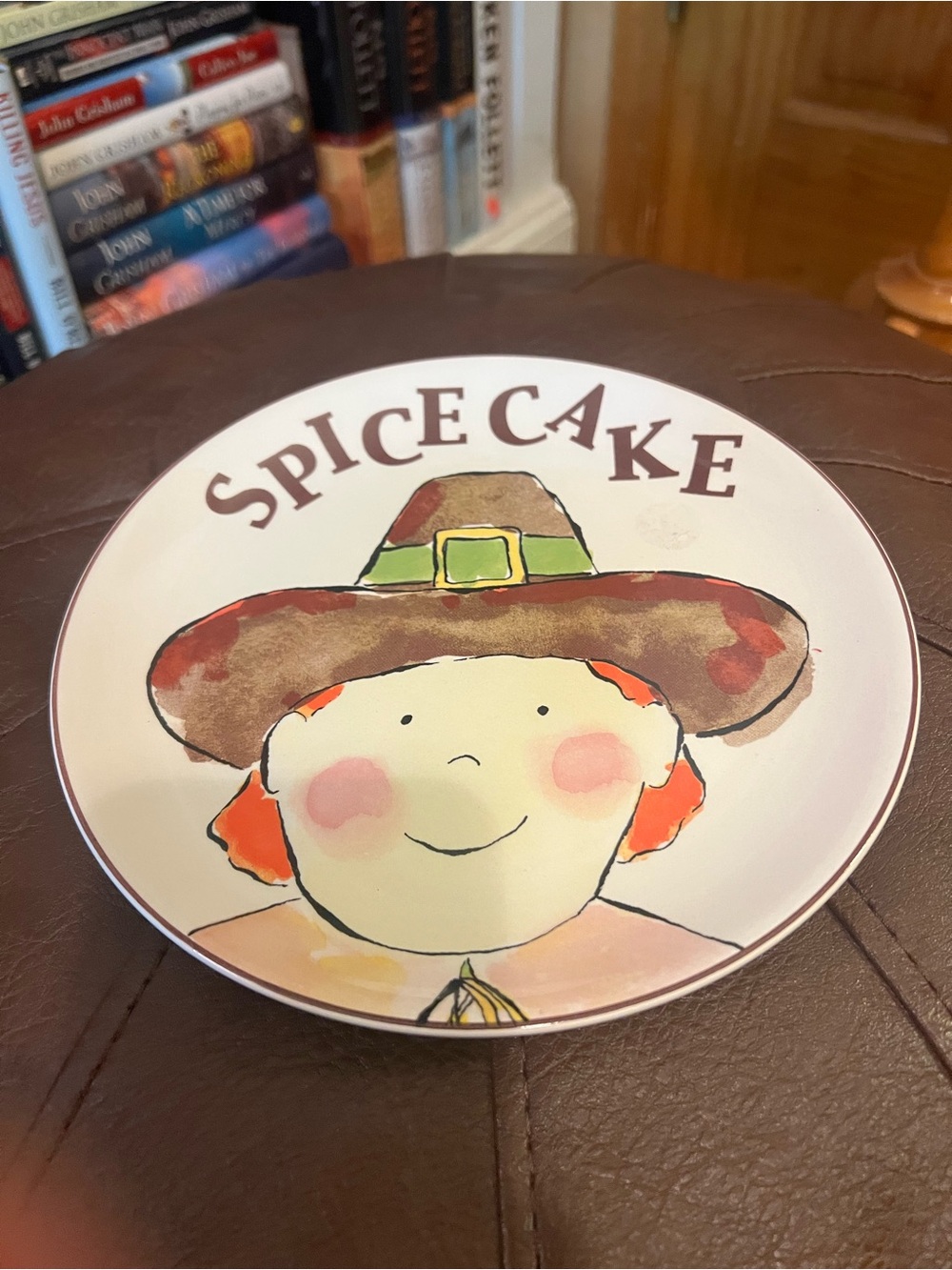 Thanksgiving Pilgrim Spice Cake Decorative Serving Plate
